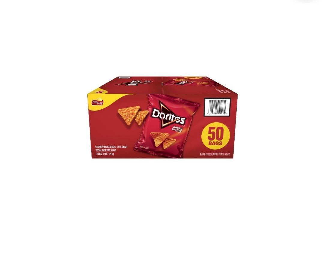 Doritos Nacho Cheese Tortilla Chips, 1 oz., 50 pk.