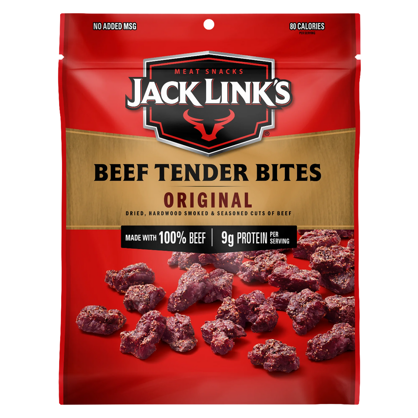 Jack Link's Beef Tender Bites, Original Flavor, Protein-Rich Snack, 3.25 oz Bag (Pack of 8)