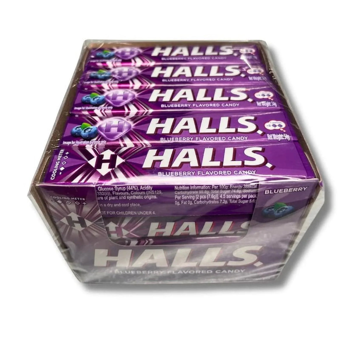 Halls Blueberry Flavor Candy 20 Stick 34g