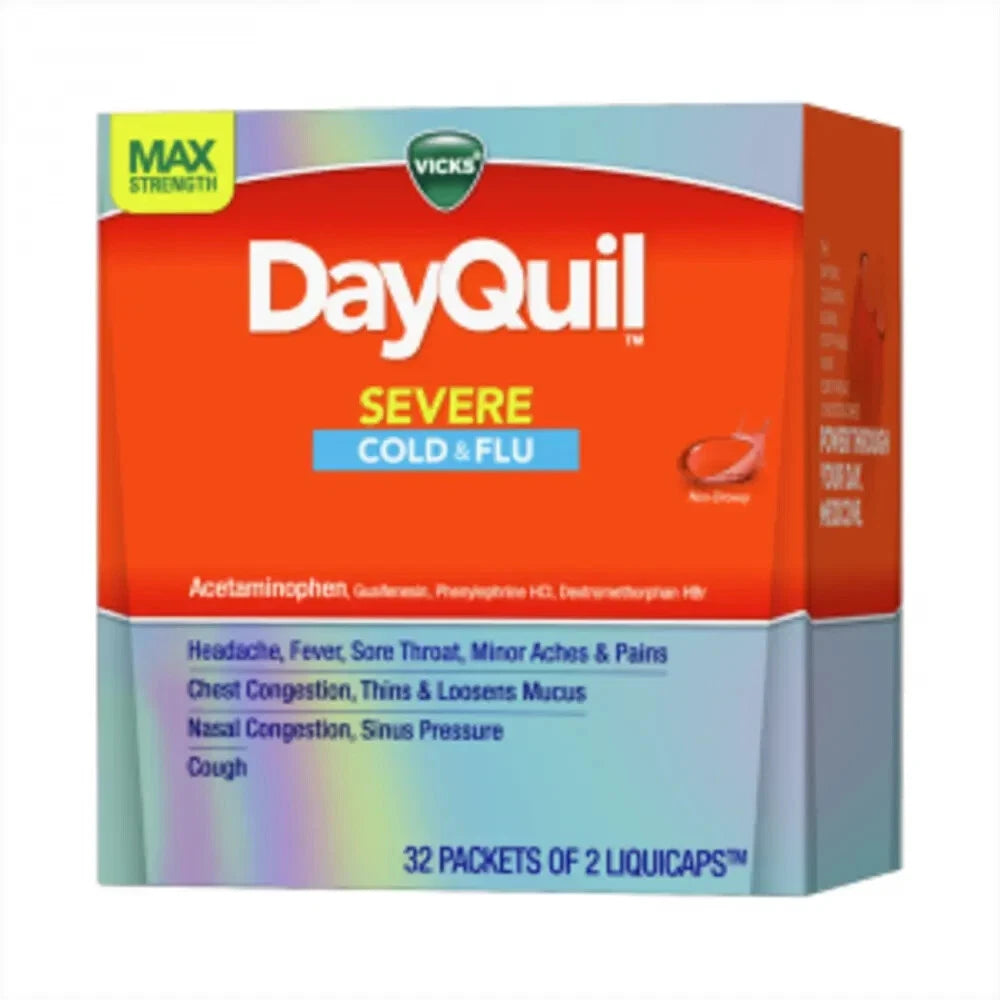 DayQuil Severe Cold & Flu – 32ct for Powerful Relief