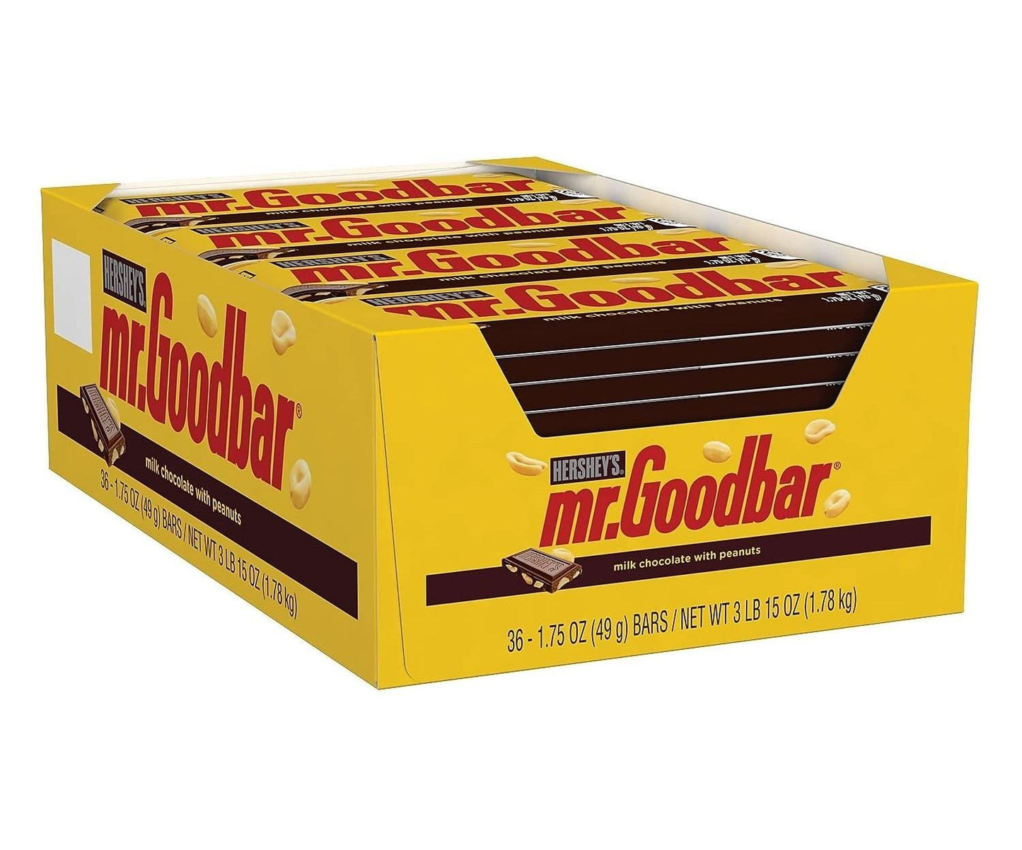 HERSHEY'S MR. GOODBAR Chocolate with Peanuts Candy Bars, 1.75 oz (36 Count)
