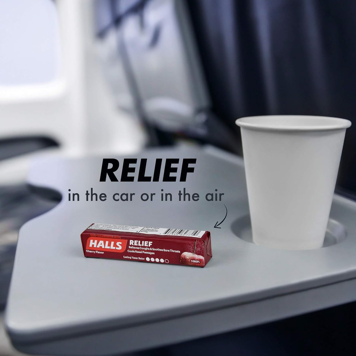Halls Cherry Cough Drops - with Menthol - 180 Drops (20 sticks of 9 drops)