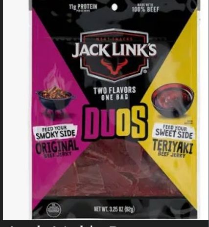 8x Jack Link's Duos Original & Teriyaki Beef Jerky Snacks New Lot 3.25oz