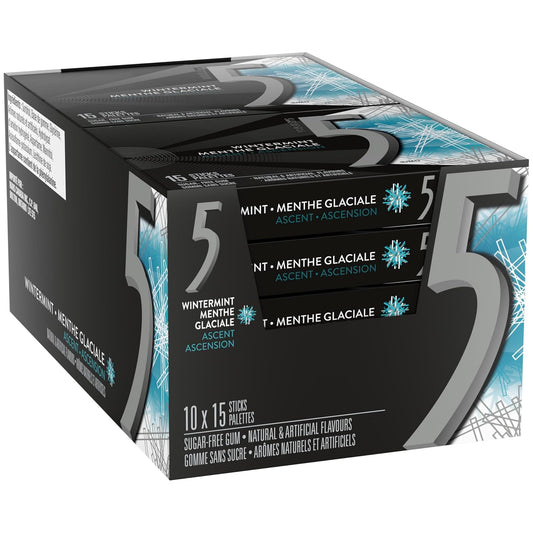 Wrigley 5 Ascent Escalating Wintermint, 10ct/150 sticks total