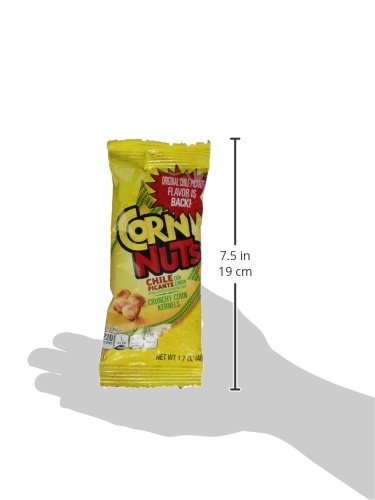 CORN NUTS Chile Picante con Limon Flavored Corn Kernels, Crunchy Corn Snacks, Snack Box, Variety Packs, Food for Adults, 1.7oz. (Pack of 18)
