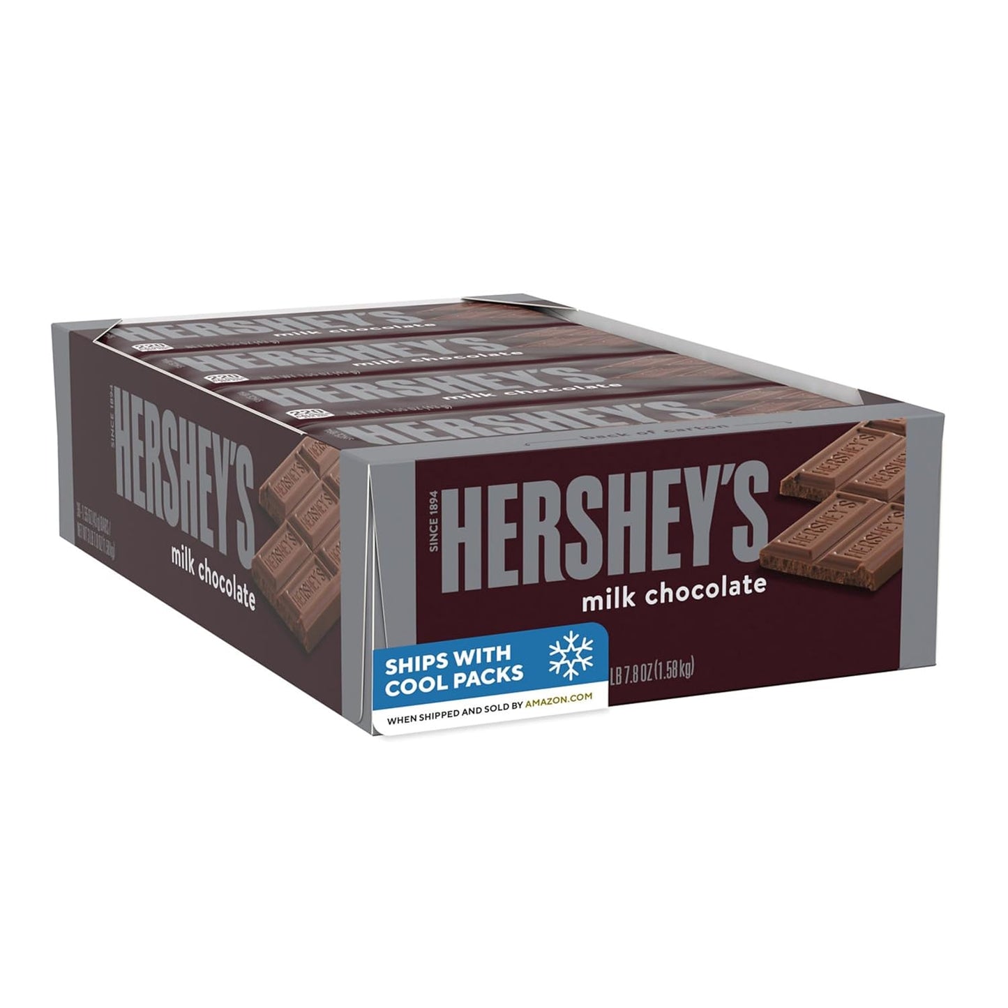 HERSHEY'S Milk Chocolate Candy Bars, 1.55 oz (36 Count)