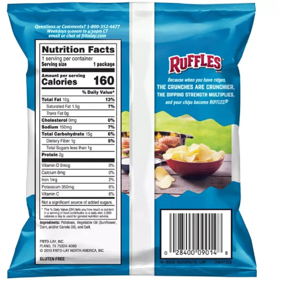 Ruffles Original Potato Chips Multipack (1 oz., 50 ct.)