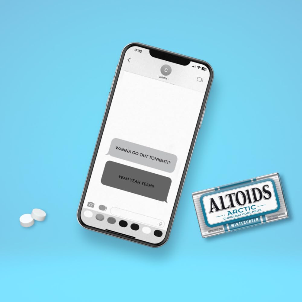 ALTOIDS Arctic Wintergreen Breath Mints Sugar Free Hard Candy Bulk, 1.2 oz Tin (8 Pack) Visit the Altoids Store