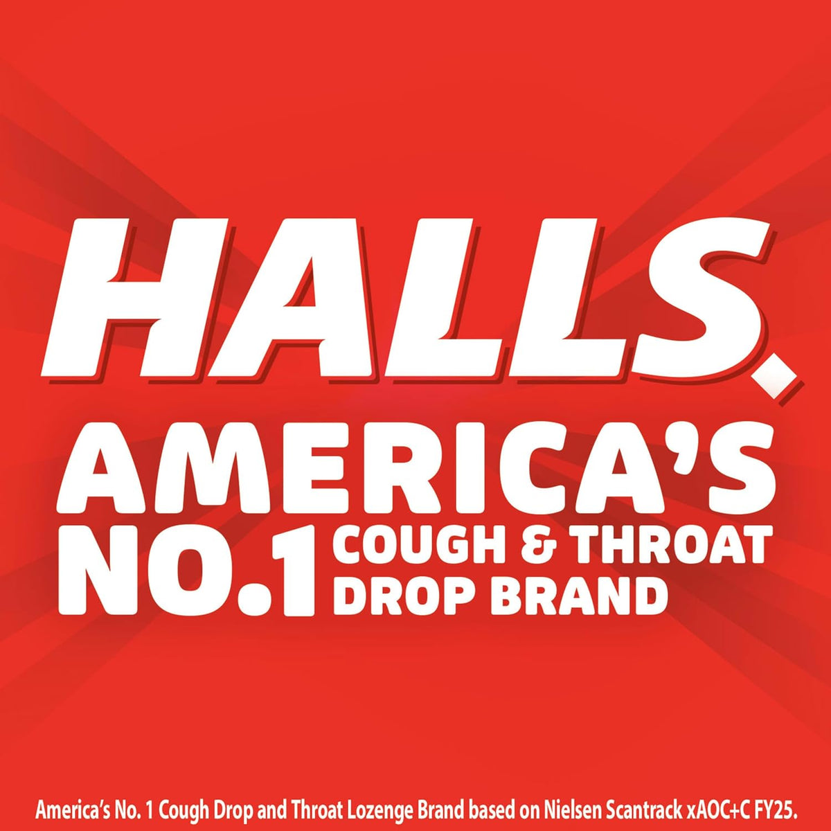 HALLS Throat Relief Strawberry Cough Drops, 180 ct | 20 Sticks of 9