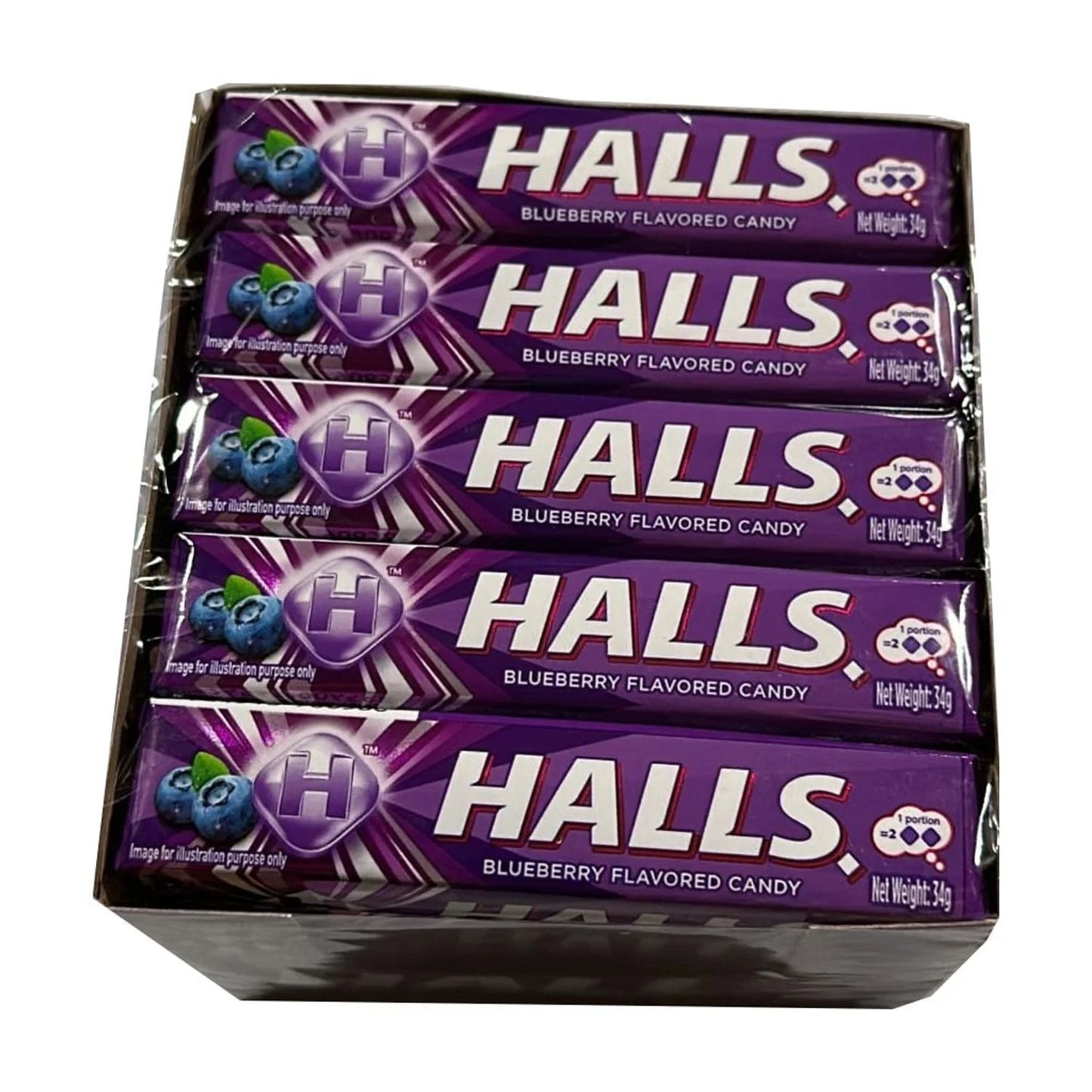 Halls Blueberry Flavor Candy 20 Stick 34g