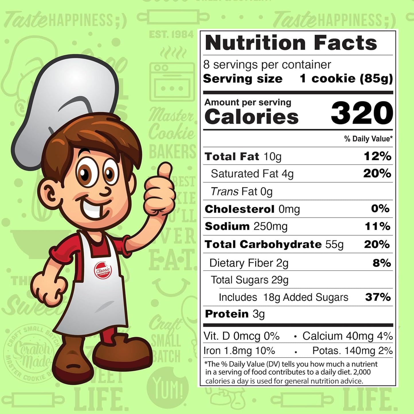 Classic Cookie, Soft Baked Cookie, Apple Cinnamon & Oats Cookie 3oz, 8 Count Pack