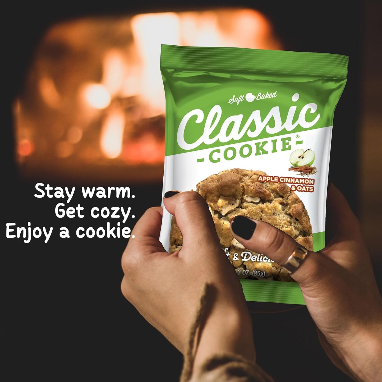 Classic Cookie, Soft Baked Cookie, Apple Cinnamon & Oats Cookie 3oz, 8 Count Pack