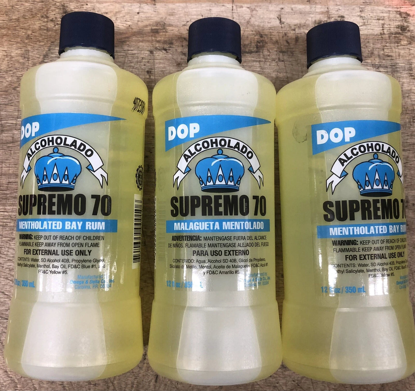 Alcolado SUPREMO 70 12-12oz Malageta Bay Oil Rum Menthol Aroma Home Remedy Clean