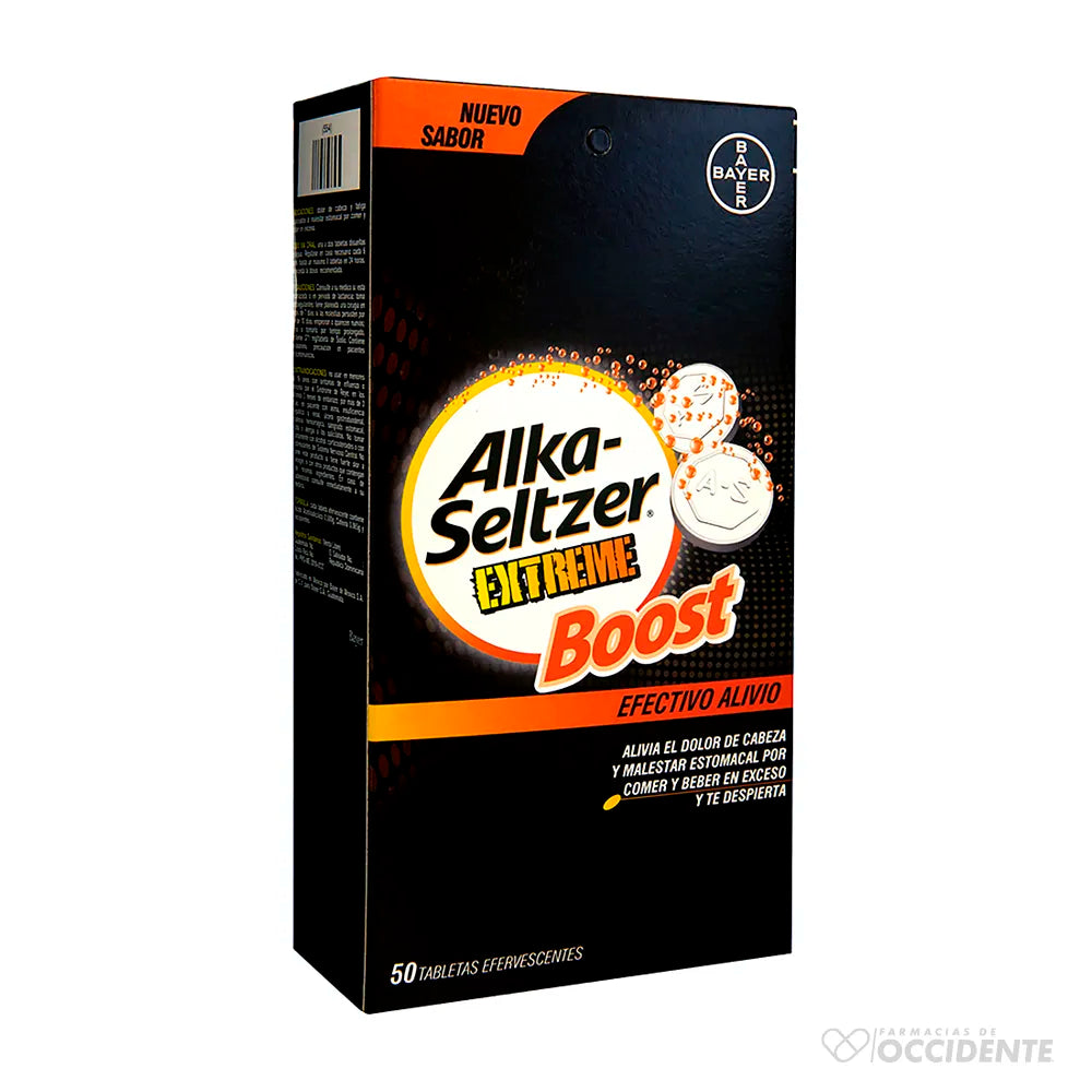 ALKA SELTZER BOOST- 50 EFFERVESCENT TABLETS