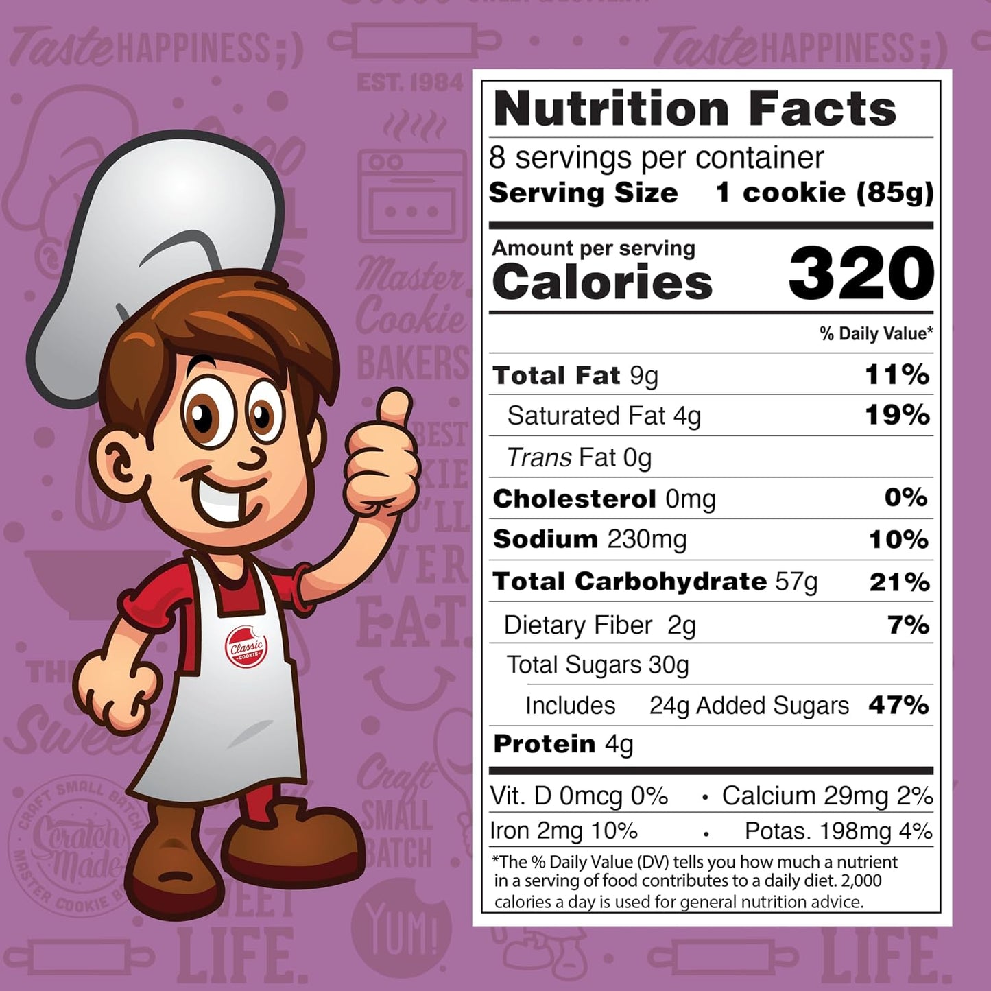 Classic Cookie, Soft Baked Cookie, Oatmeal Raisin 3oz, 8 Count Pack