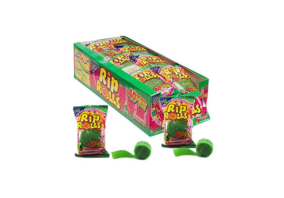 Foreign Candy Sour Rip Rolls Watermelon - 24ct
